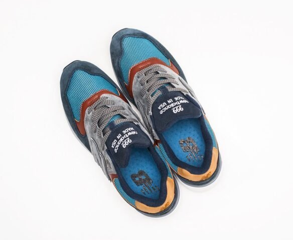 New Balance 999 разноцветные suede. Вид 3