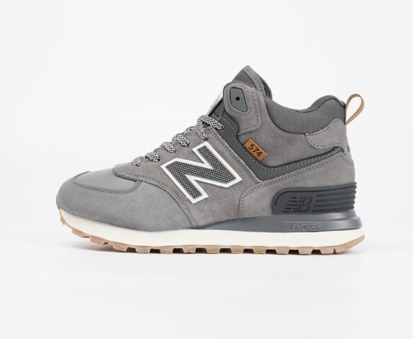 Зимние New Balance 574 Mid grey wmns. Вид 2