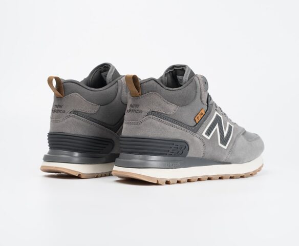 Зимние New Balance 574 Mid grey wmns. Вид 3